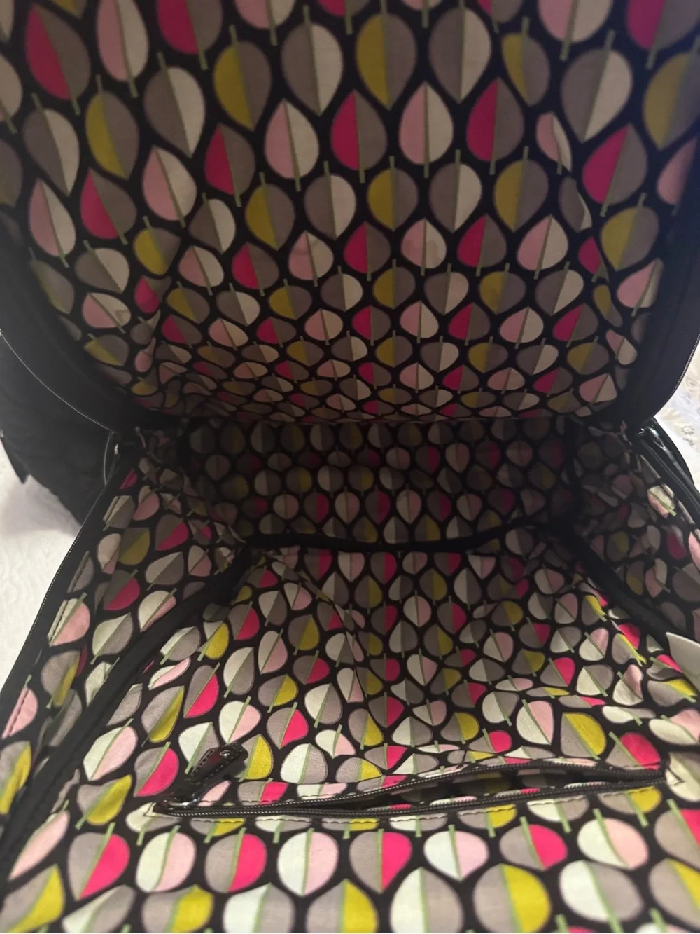 Vera Bradley Quilted Microfiber Black Backpack
